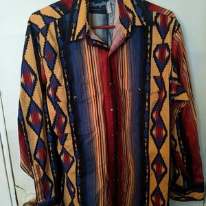 Vintage or Vintage style Wrangle Pearl Snap Shirt Medium